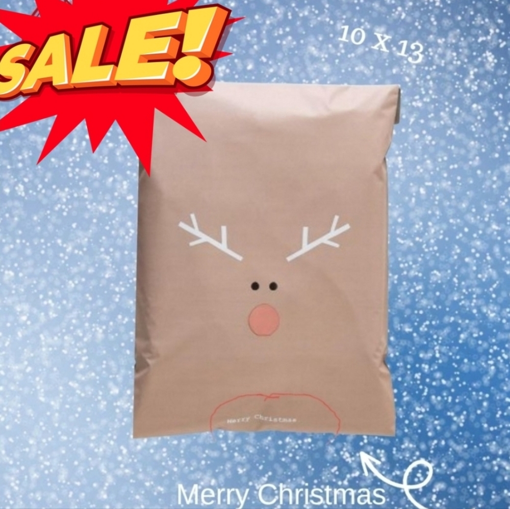 Poly Mailers 10x13 Rudolph SALE Poly mailers - Picture 1 of 4